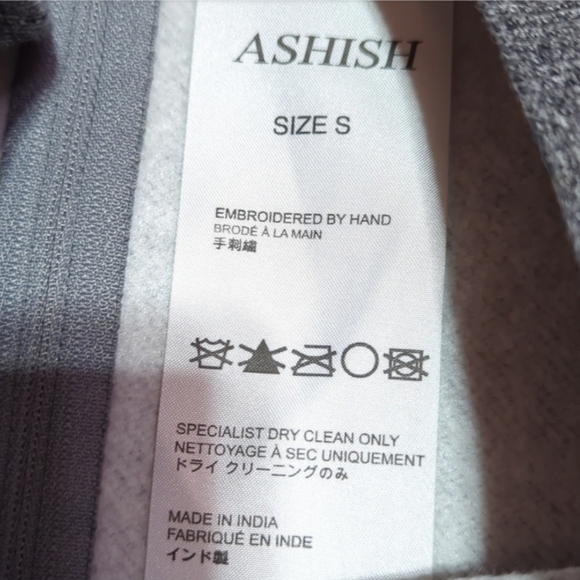 Ashish sequin 888 back zip grey sweatshirt size S NWOT - Picture 7 of 8